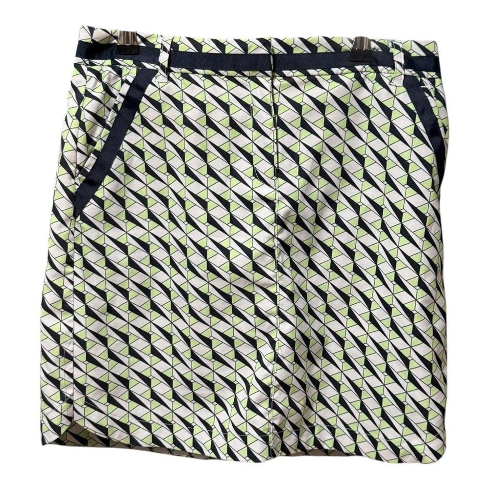 Nivo Golf Skort Women 2 Green Geometric Print‎ Athletic Mini Skort Excellent